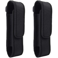 2 Pcs Flashlight Holster Pouch Holder Flash Light Belt Carry Case for 5"-7" Tactical with Stretch Capability