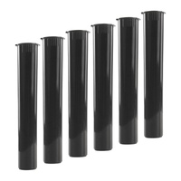 116mm 6pcs Waterproof Cigarette Storage Tubes Squeeze Bottles with Caps Airtight Sealing Plastic Container Protect Pre-Roll Cigarettes Cigarillos (Bla