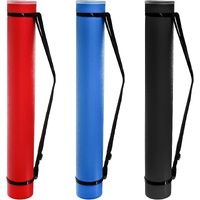 3 Packs Extendable Poster Tube, 25" to 42.5" Waterproof Blueprint Holder with Strap, Portable Telescoping Carrying Case Lid for Maps, Art and Drawings