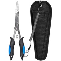 Vishaaktang - Hook Remover - Stainless Steel - Long Nose Hook Remover - With Sheath and Lanyard - Suitable for Line Clippers