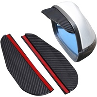 1 pair car side mirror rain cover smoke cap universal carbon fiber rearview mirror side mirror for SUV truck accessories