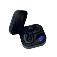 Ear Clip Bluetooth Earbuds HiFi Sound Open Ear Wireless Earphones with Power Display for Sports Running Black