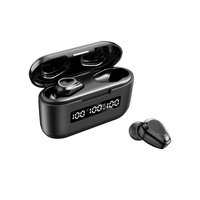 G40 Bluetooth-compatible 5.0 Heavy Bass In-ear Waterproof Earbuds Earphone for Phone-Black
