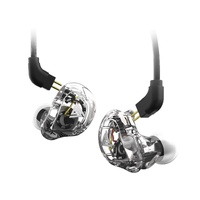 QKZ VK1 Wired In-Ear Earphones Bass HiFi Earbuds Sports Headphones with Mic-Transparent White