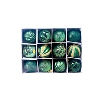 1 Box Glitter Ball Eco-friendly Waterproof PVC Decorative Glitter Baubles Supplies for Home-Green