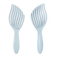 1PC Mermaid Fish Bone Brush – Wet & Dry Detangling Brush – High-Elasticity Wide-Tooth Comb, Tangle-Free – Volumizing Styling Brush for Women with Long