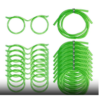 5-Pack Round Glasses-Shaped Straw, PETG, Food-Grade, Odorless, Reusable, Cute & Funny Novelty Straw