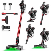 Cordless Vacuum Cleaner 8 in 1 55Kpa Powerful Suction Lightweight,LED Display,45Mins Detachable Battery Vacuum for Floor/Carpet