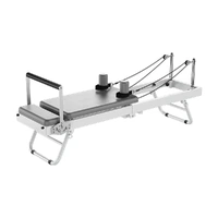 Eeeza Foldable Pilates Reformer, Silent Resistance with Adjustable Steel Frame
