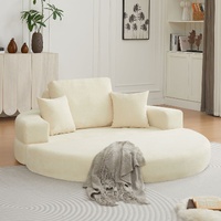 Multifunctional Round convertible Sofa Bed(Compressed Packaging) - Beige
