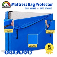 Mattress Bags for Moving and Storage, Mattress Cover with 8 Heavy Duty Handles and Strong Zipper Closure, Moving Supplies & Moving Bag(King-187cm*207c