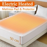 Heated Mattress Pad - Bedding Electric Blanket with 9 Heat Setting & 9-Hour Auto Off, Heated Mattress Pad-Machine Washable Fully Fitted Heating Pad wi