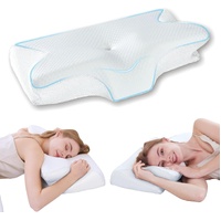 Cervical Neck Pillow for Neck Pain Relief, 2 in 1 Ergonomic Orthopedic Bed Pillow for Sleeping, Memory Foam Pillows for Side, Back & Stomach Sleepers 