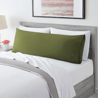 Ultra Soft Microfiber Body Pillow Cover/Pillowcases with Envelope-style pocket (50cm x 150cm Body Pillow Cover,Olive green)