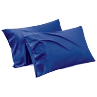 1000TC Ultra Soft Microfiber Pillowcases,Pair of Standard Pillow Covers,（royalblue, Standard Size, 48x74 cm)