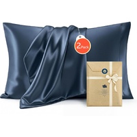 Silk Pillowcase for Hair and Skin Mulberry Silk Pillowcase Soft Breathable Smooth Both Sided Natural Silk Pillowcase with Envelope pocket Beauty Sleep