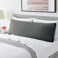 Ultra Soft Microfiber Body Pillow Cover/Pillowcases with Envelope-style pocket (50cm x 150cm Body Pillow Cover,Dark gray)