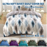 3 Piece Hotel Soft Microfiber Quilt Cover Set-2000TC Duvet/Donna Cover Set & Pillowcases -1 Quilt Cover Zipper Closure & 1 x Pillowcases-Breathable Be