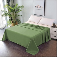 Elegant Comfort Premium Hotel Quality 1-Piece Double Flat Sheet, Luxury and Softest 2000 Thread Count Bedding Flat Sheet(Double,Olive green)