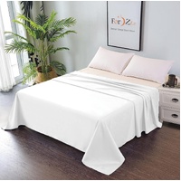 Elegant Comfort Premium Hotel Quality 1-Piece King Flat Sheet, Luxury and Softest 2000 Thread Count Bedding Flat Sheet(King,White)