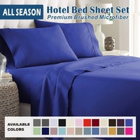 3 Piece Bed Sheet Set- Bedding Sheets & Pillowcases -Breathable Bedding - Wrinkle, Fade, Stain Resistant-Deep Pocket Flat Fitted Bed Sheet Set(Royal b