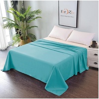 Elegant Comfort Premium Hotel Quality 1-Piece Queen Flat Sheet, Luxury and Softest 2000 Thread Count Bedding Flat Sheet(Queen,Ice blue)