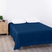 Elegant Comfort Premium Hotel Quality 1-Piece Queen Flat Sheet, Luxury and Softest 2000 Thread Count Bedding Flat Sheet(Queen,Navy)