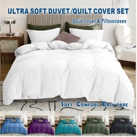 2 Piece Hotel Soft Microfiber Quilt Cover Set-2000TC Duvet/Donna Cover Set & Pillowcases -1 Quilt Cover Zipper Closure & 1 x Pillowcases-Breathable Be