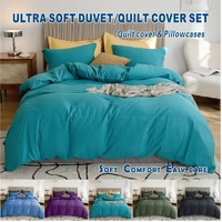 2 Piece Hotel Soft Microfiber Quilt Cover Set-2000TC Duvet/Donna Cover Set & Pillowcases -1 Quilt Cover Zipper Closure & 1 x Pillowcases-Breathable Be