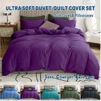 2 Piece Hotel Soft Microfiber Quilt Cover Set-2000TC Duvet/Donna Cover Set & Pillowcases -1 Quilt Cover Zipper Closure & 1 x Pillowcases-Breathable Be