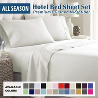 3 Piece Bed Sheet Set- Bedding Sheets & Pillowcases -Breathable Bedding - Wrinkle, Fade, Stain Resistant-Deep Pocket Flat Fitted Bed Sheet Set(Raw whi