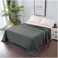 Elegant Comfort Premium Hotel Quality 1-Piece Single Flat Sheet, Luxury and Softest 2000 Thread Count Bedding Flat Sheet(Single,Dark gray)