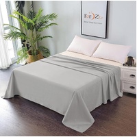Elegant Comfort Premium Hotel Quality 1-Piece Single Flat Sheet, Luxury and Softest 2000 Thread Count Bedding Flat Sheet(Single,Silver-gray)