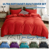 3 Piece Hotel Soft Microfiber Quilt Cover Set-2000TC Duvet/Donna Cover Set & Pillowcases -1 Quilt Cover Zipper Closure & 1 x Pillowcases-Breathable Be