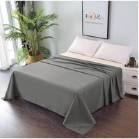 Elegant Comfort Premium Hotel Quality 1-Piece Super King Flat Sheet, Luxury and Softest 2000 Thread Count Bedding Flat Sheet(Super King,Grey)
