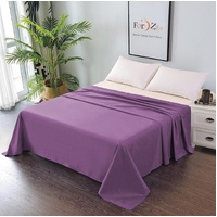 Elegant Comfort Premium Hotel Quality 1-Piece Super King Flat Sheet, Luxury and Softest 2000 Thread Count Bedding Flat Sheet(Super King,Purple)