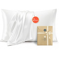 Silk Pillowcase for Hair and Skin Mulberry Silk Pillowcase Soft Breathable Smooth Both Sided Natural Silk Pillowcase with Envelope pocket Beauty Sleep