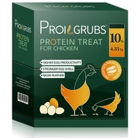 PROILGRUBS 10 LBS(4.55KG) All Natural Dried Black Soldier Fly Larvae Treats- Non-GMO-Dried Grubs for Chickens - High Protein Meal Worms for Chickens, 