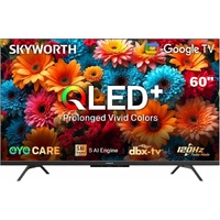 SKYWORTH Q6600H 60" - QLED+ 4K Smart Google TV, Gen 5 Quantum Dot, 120Hz Refresh Rate, AI-Powered Picture, Dolby Audio DBX-tv Audio, Voice Control, Sc