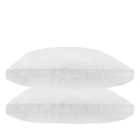 Royal Comfort Luxury Bamboo Blend Gusset Pillow Twin Pack 4cm