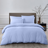 Royal Comfort 2000TC Bamboo Cooling King Quilt Cover Light Blue