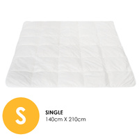 Royal Comfort 260GSM Eco-Silk Touch Quilt 100% Cotton Single White