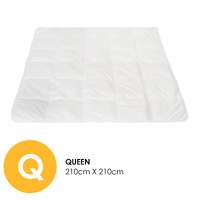 Royal Comfort 260GSM Eco-Silk Touch Quilt 100% Cotton Queen White