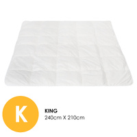 Royal Comfort 260GSM Eco-Silk Touch Quilt 100% Cotton King White