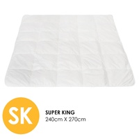 Royal Comfort 260GSM Eco-Silk Touch Quilt 100% Cotton Super King White