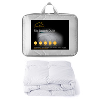 Casa Decor Silk Touch Quilt 360GSM King Single Antibacterial White