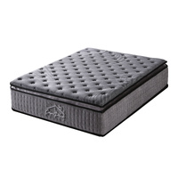 Casa Decor Bamboo Charcoal Mattress Pocket Spring Pillowtop 5 Zone 32cm Depth - King Single - Charcoal