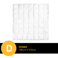Royal Comfort Bamboo Blend Quilt 250GSM Double Cotton Cover White