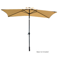 Arcadia Furniture 3m Umbrella Solar LED Lights Garden Beige