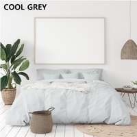 Balmain 1000TC Bamboo Cotton Quilt Cover Set King Cool Grey